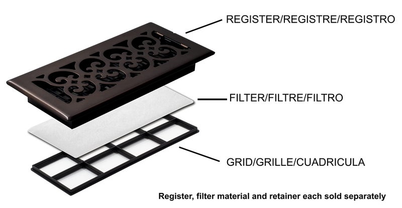 Decor Grates VFM4 Pristene Filter Media for Decor Grates Registers, 4-Feet by 1-Foot , White - Image 4